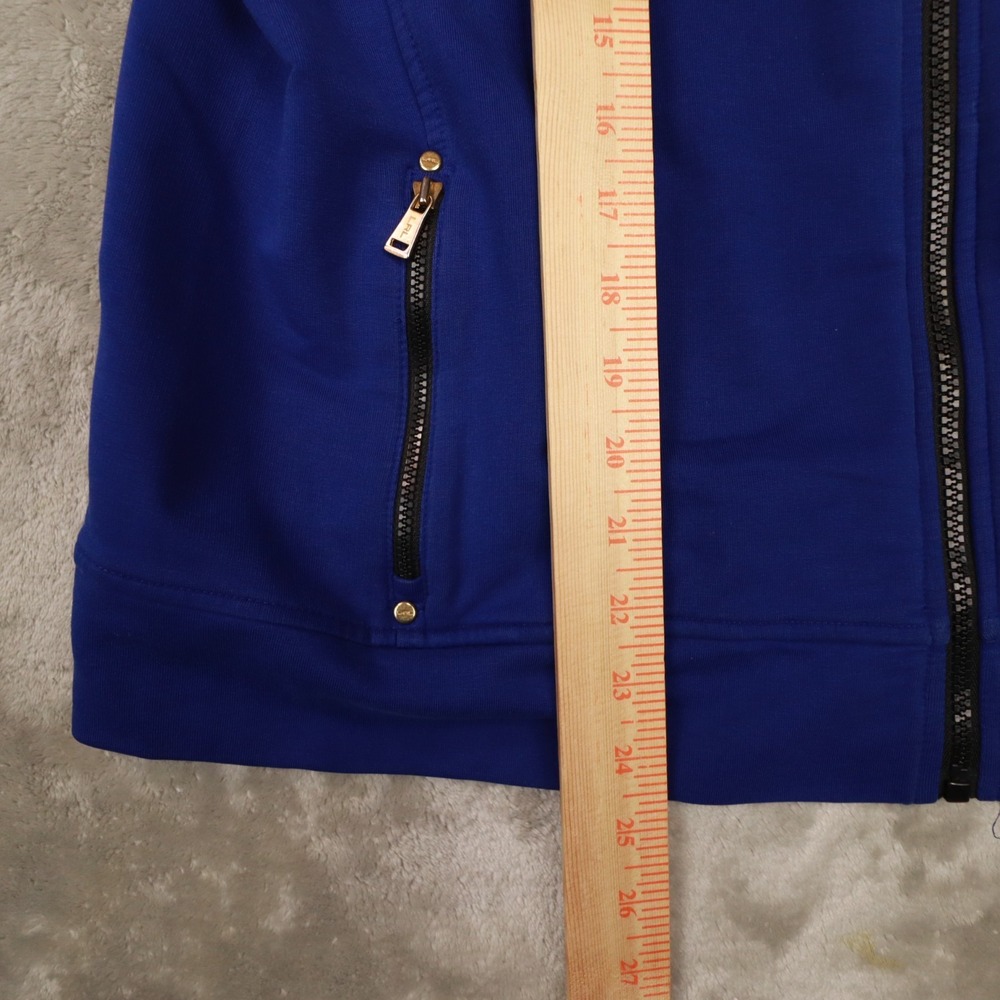Lauren Ralph Lauren LRL Active Blue Black Color Block Zip up Jacket size Medium - Picture 6 of 7
